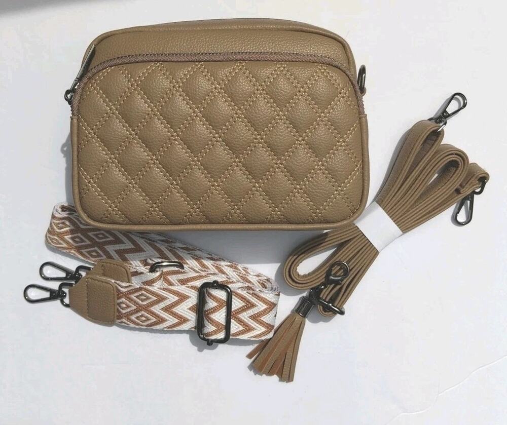 York & Co Womens Ladies Beige Crossbody Shoulder Purse Bag Handbag